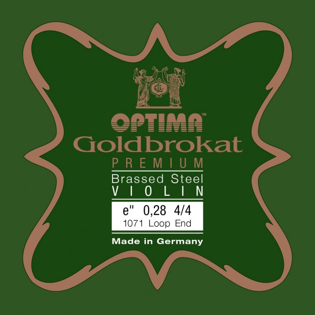Corde de Violon Optima Goldbrokat Premium Brassed 1071 1re Mi boucle 0.28 Strong
