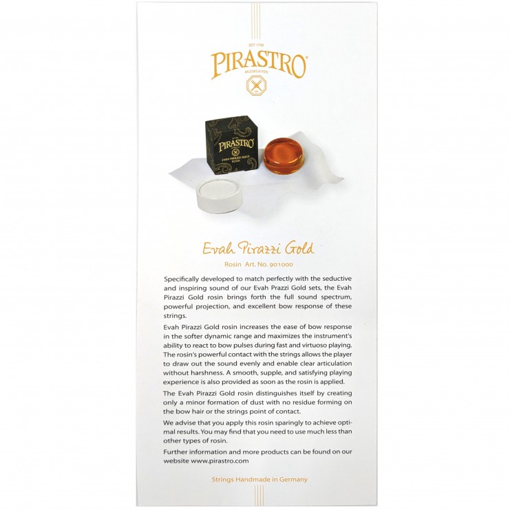 Pirastro Evah Pirazzi Gold rosin card