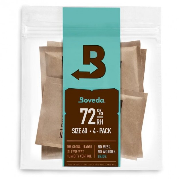 Pack Boveda 4 unit&eacute;s 72% pour &eacute;tui de guitare en bois, taille 60