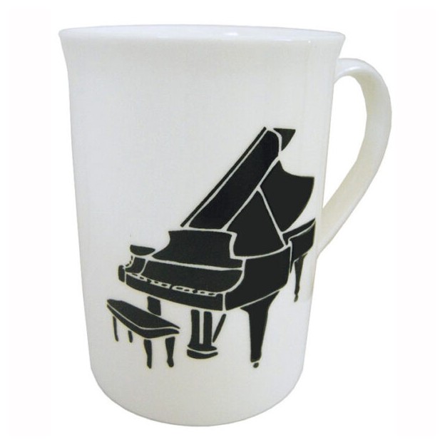 Tasse en porcelaine avec piano &agrave; queue