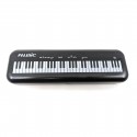 Plumier negro "Music always be with you" con lápices y clips
