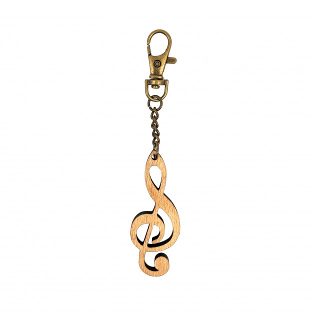 Porte-cl&eacute;s en bois cl&eacute; de sol