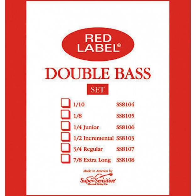 Cuerda contrabajo Super-Sensitive Red Label 2ª Re Medium 8137