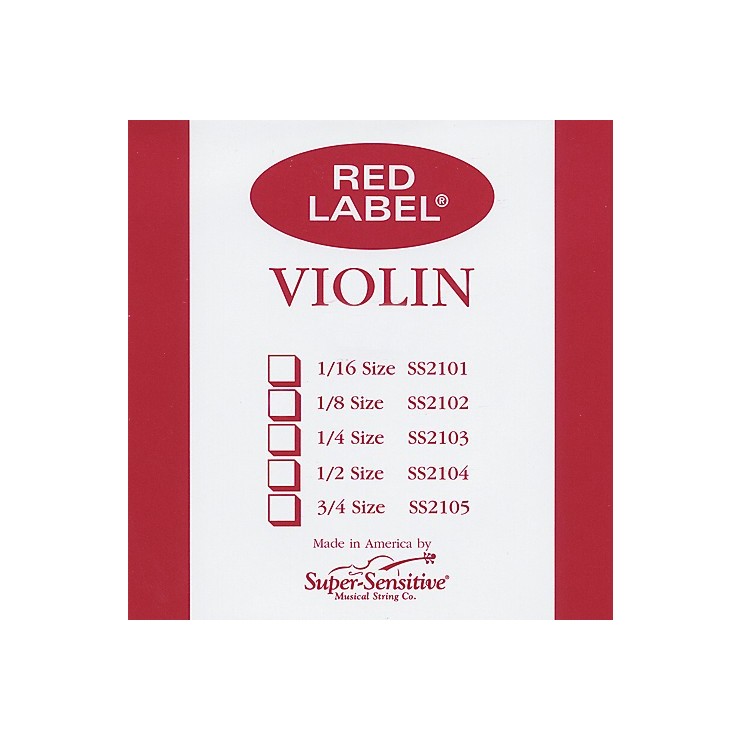 Cuerda violín Super-Sensitive Red Label 1ª Mi Bola Medium 1/4