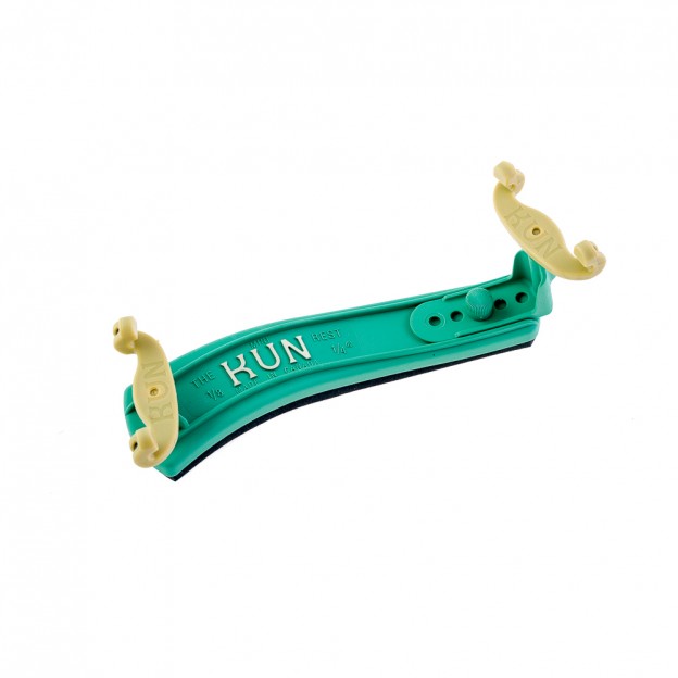 Kun Original violin shoulder rest, 1/4–1/8, green
