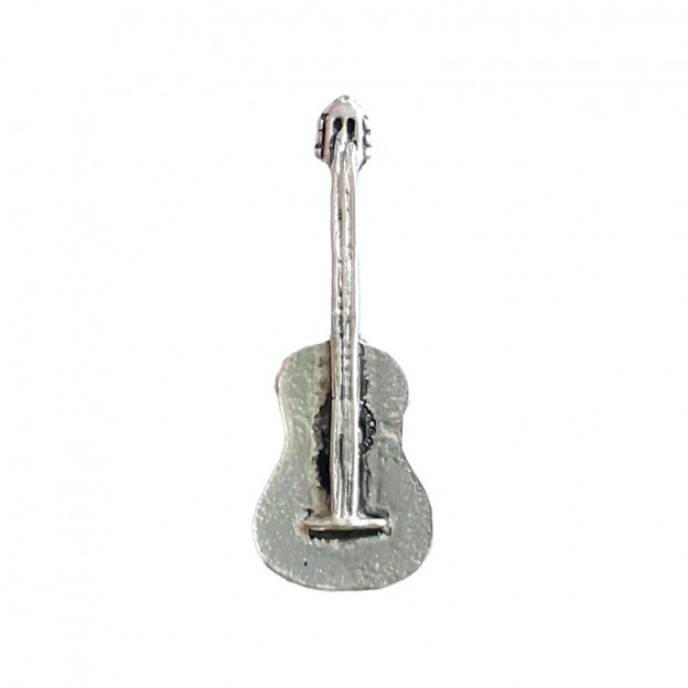 Pin guitarra cl&aacute;sica plateado