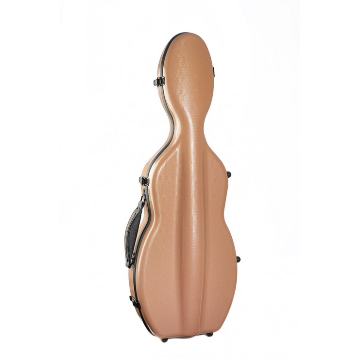 Estuche violín Rapsody Rocket 3D forma 4/4 naranja 3D