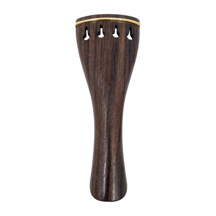 Rosewood violin tailpiece, Hill model golden fret