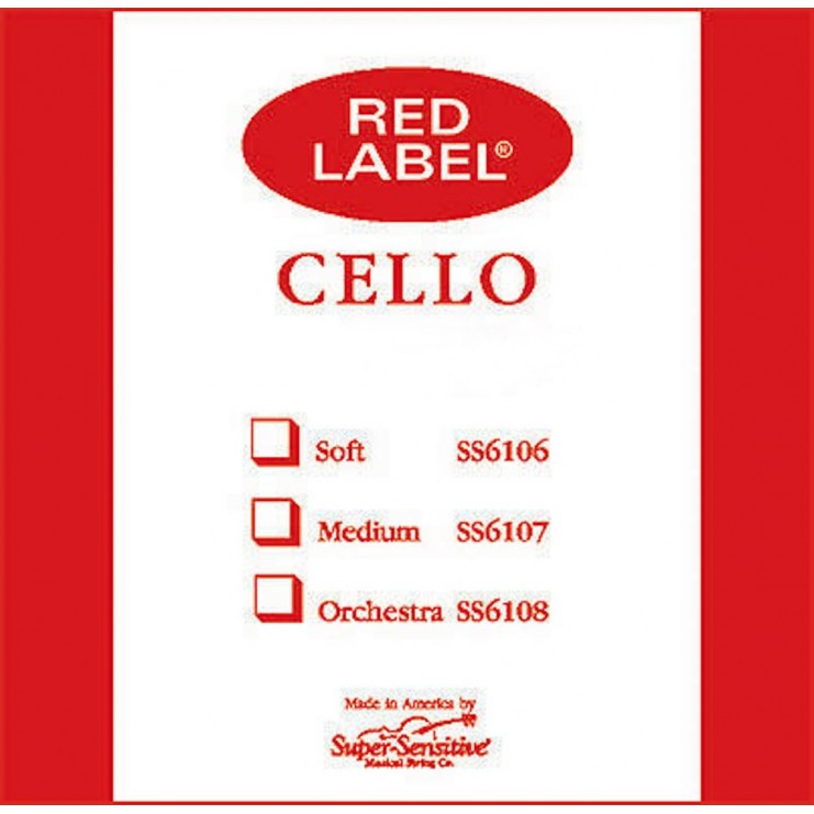Cuerda cello Super-Sensitive Red Label 1ª La Medium