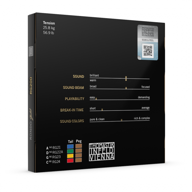 Thomastik Rondo Gold viola string set