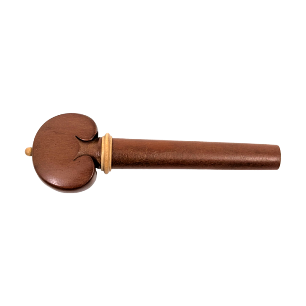 Boxwood viola peg, Heart model white pin and collar