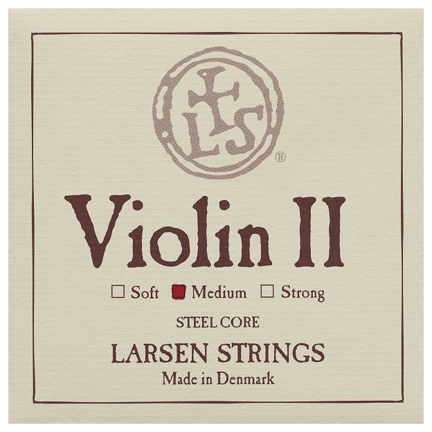 Corde de Violon Larsen 2e La chrome/acier sur crema Medium