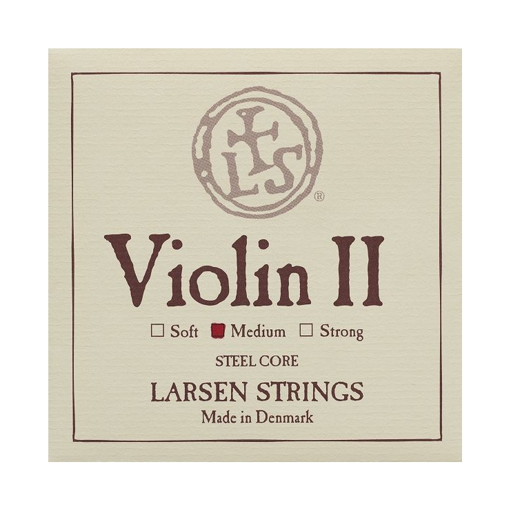 Corde de Violon Larsen 2e La chrome/acier sur crema Medium