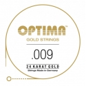 Cuerda de guitarra eléctrica Optima 24K Gold Strings 009