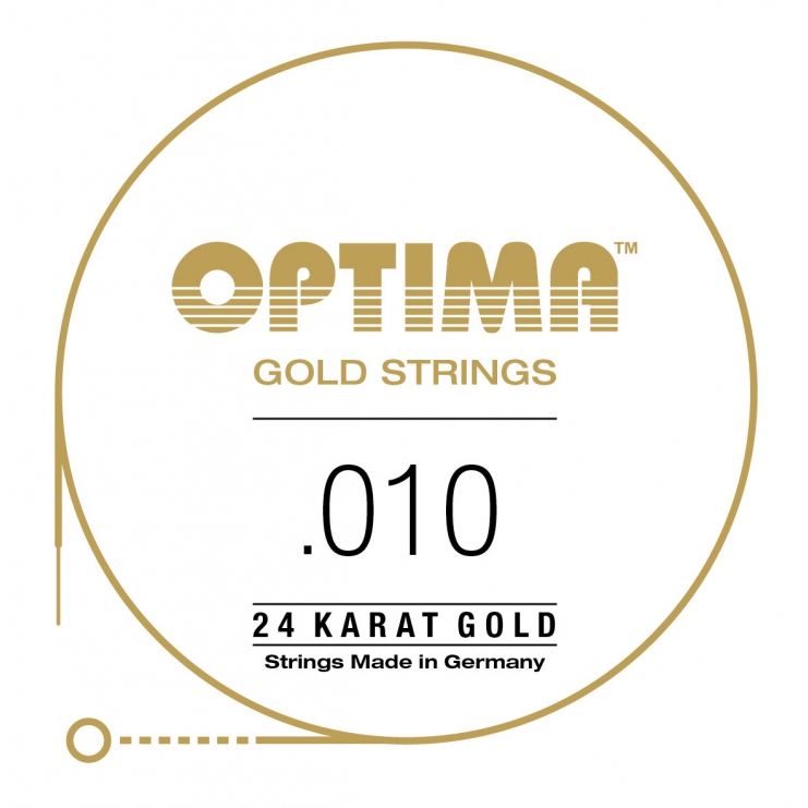 Optima 24K Gold Strings electric guitar string 010