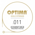 Cuerda de guitarra eléctrica Optima 24K Gold Strings 011