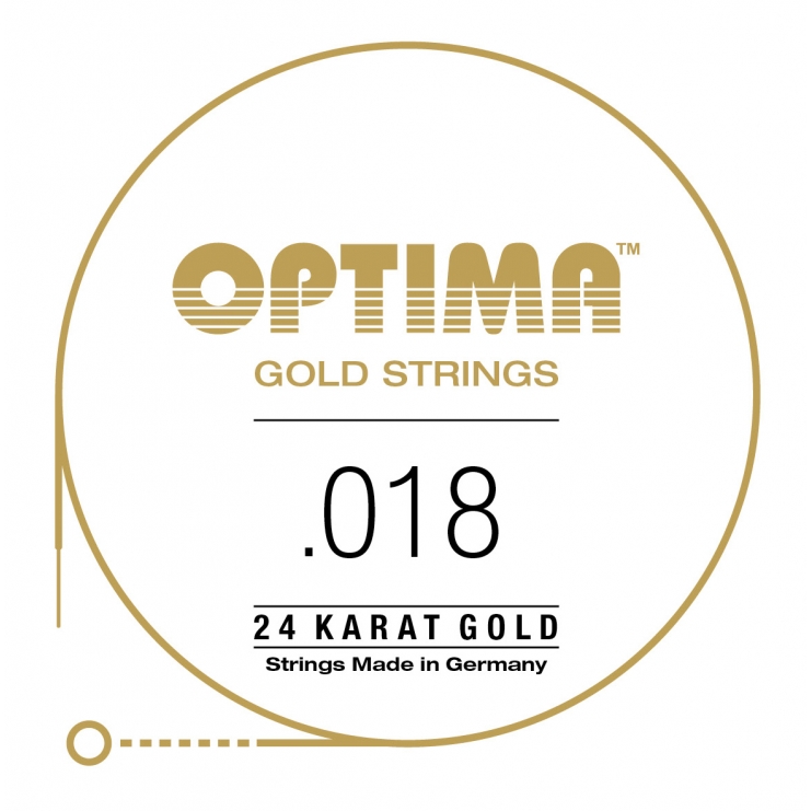 Cuerda de guitarra eléctrica Optima 24K Gold Strings 018