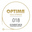 Cuerda de guitarra eléctrica Optima 24K Gold Strings 018