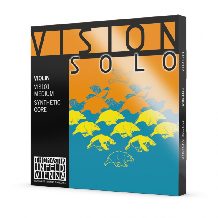 Juego de cuerdas de violín Thomastik Vision Solo 3ª Plata