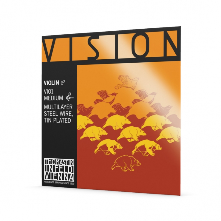Cuerda de violín Thomastik Vision 1ª Mi Bola removible Medium