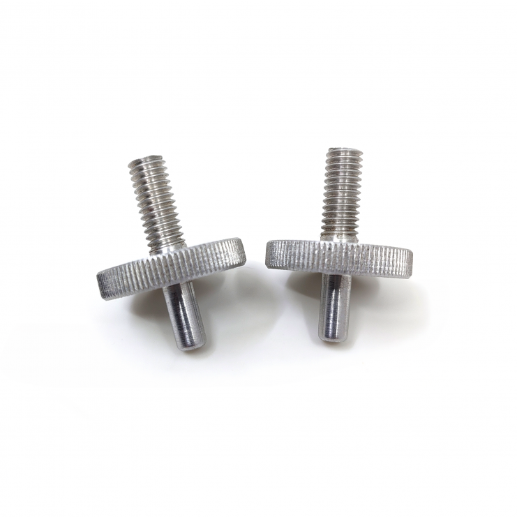 Bridge adjustment screws for bass set