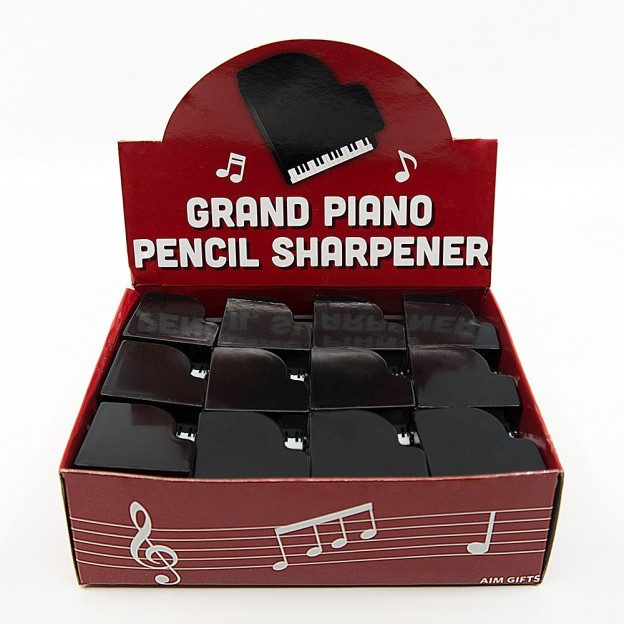 Lot de 24 taille-crayons piano &agrave; queue