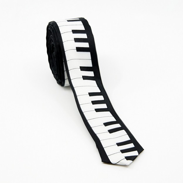 Cravate clavier de piano