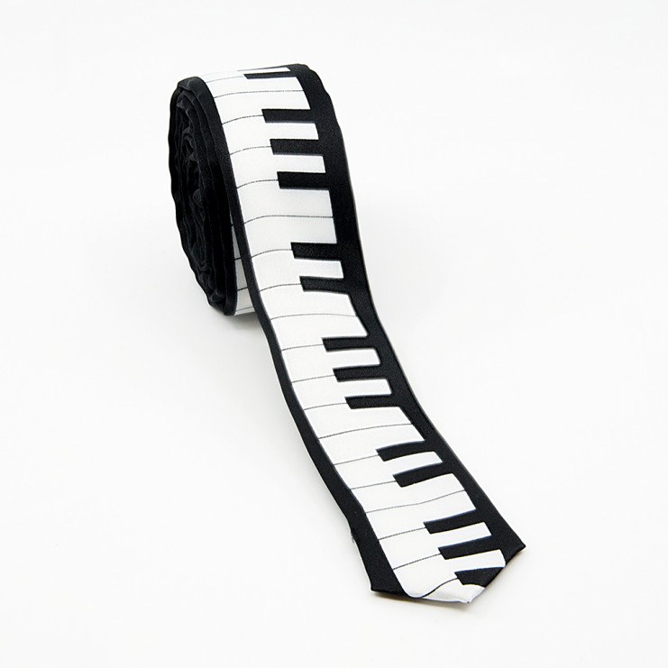 Cravate clavier de piano