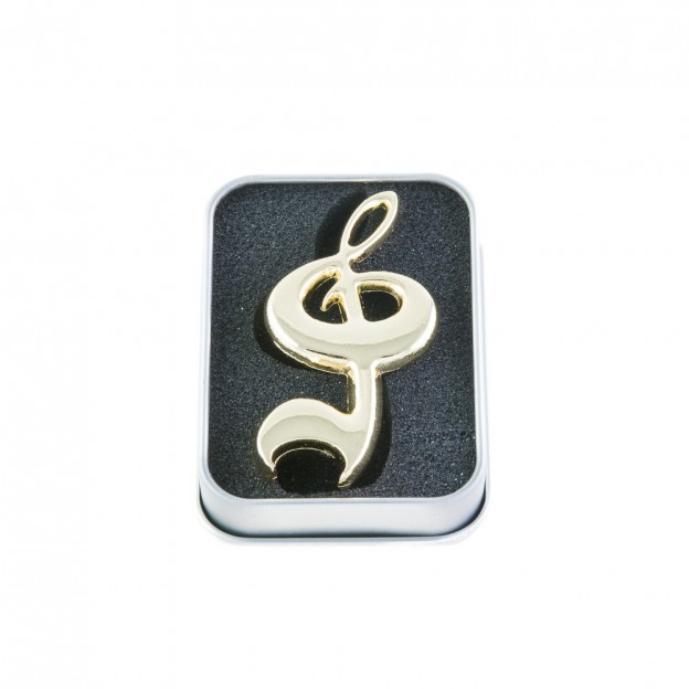 Gold Treble clef bottle opener