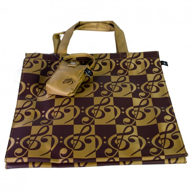 Tote Bag with Musical Notes Design