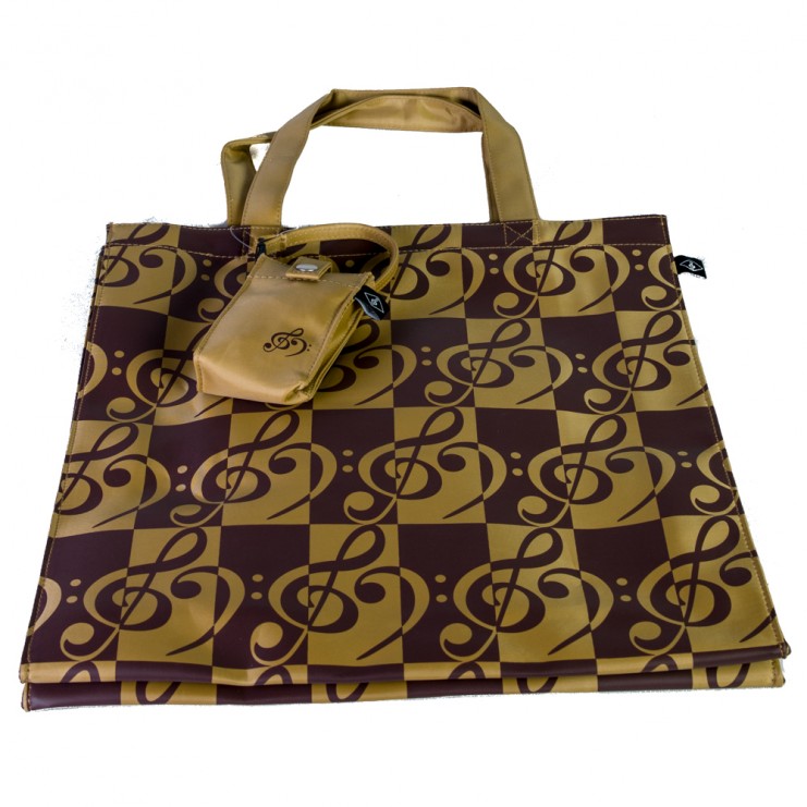 Tote Bag with Musical Notes Design