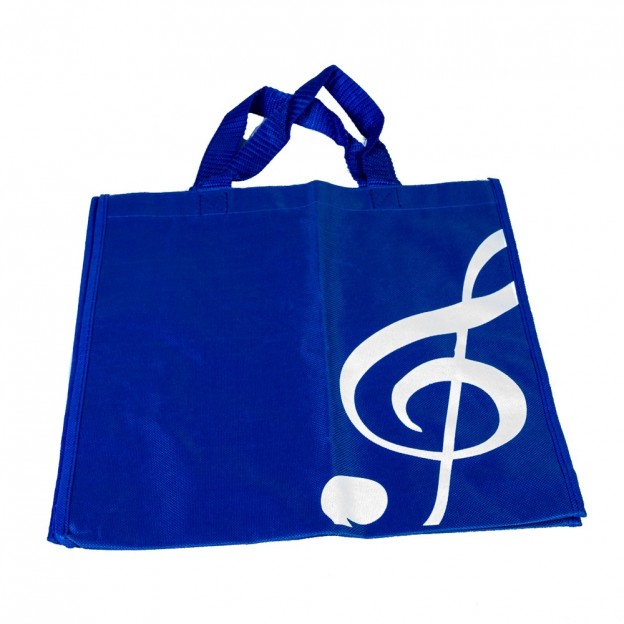 Treble clef blue shopping bag