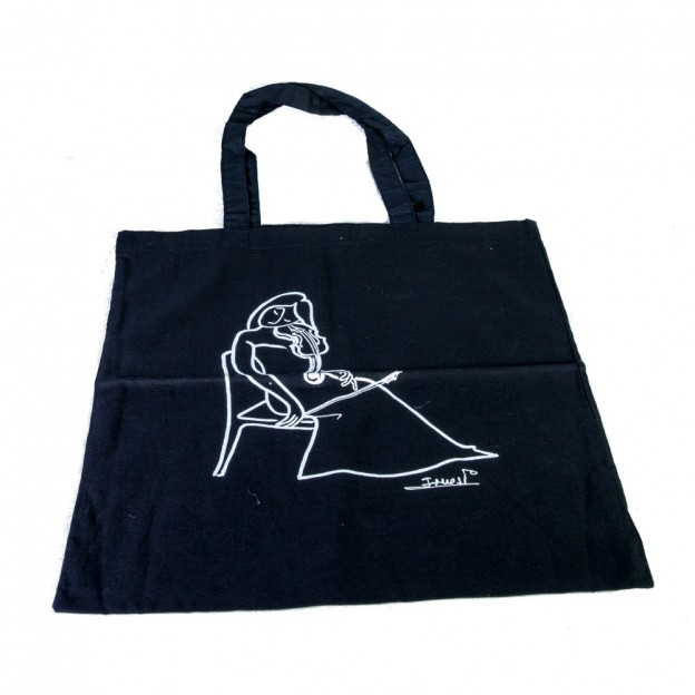 Woman violinist shopping bag