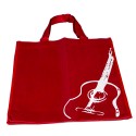 Classical guitar red shopping bag