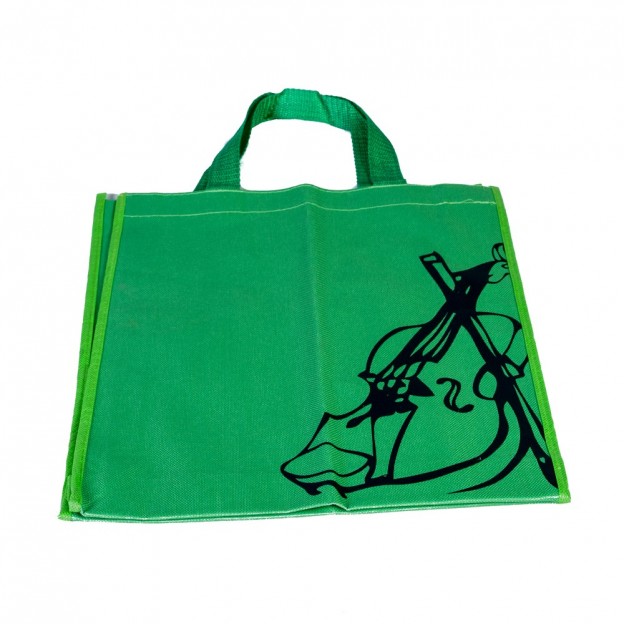 Violin green shopping bag