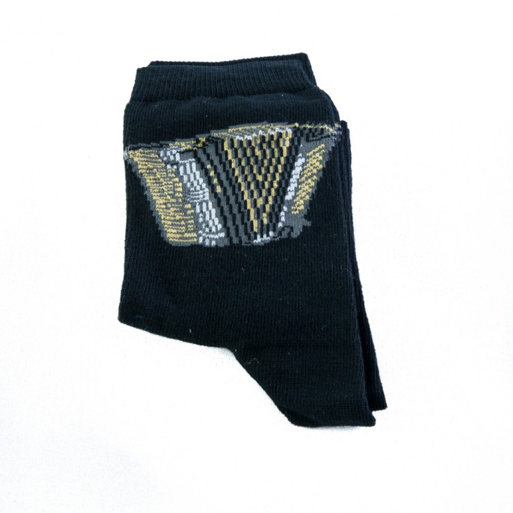 Black accordion socks