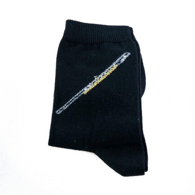 Black Western concert flute socks