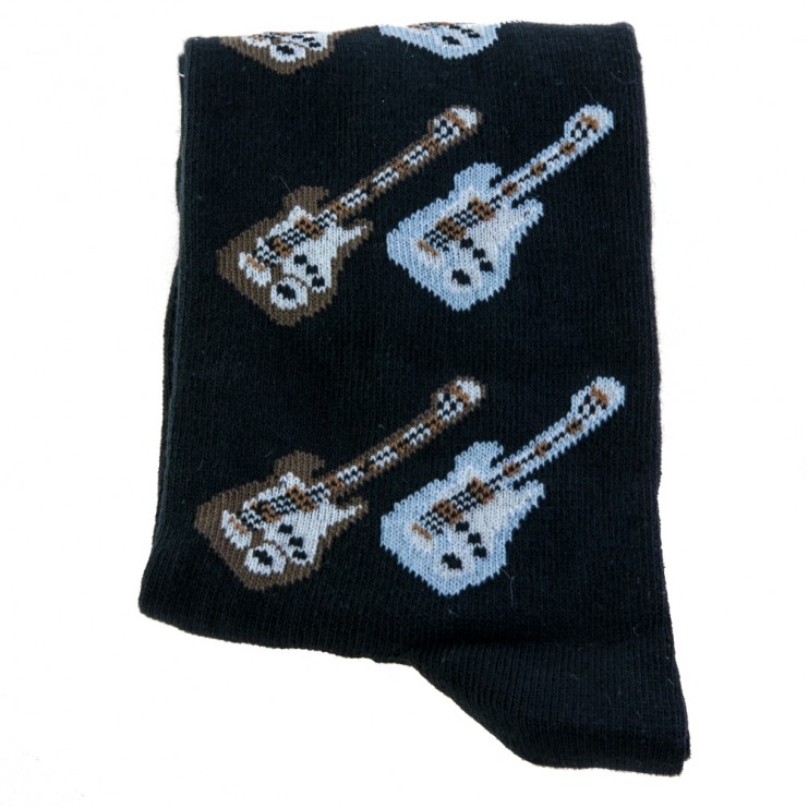 Calcetines negros guitarras eléctricas