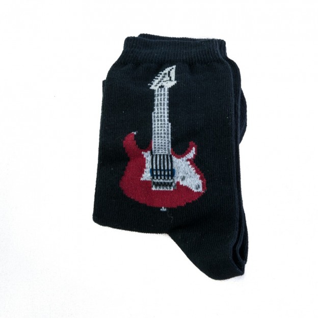 Black electric guitar socks