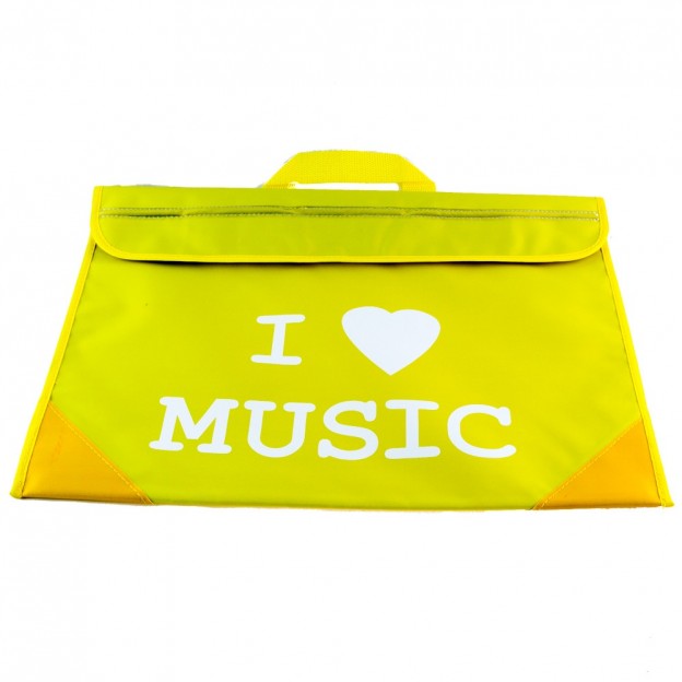 "I love music" yellow bag