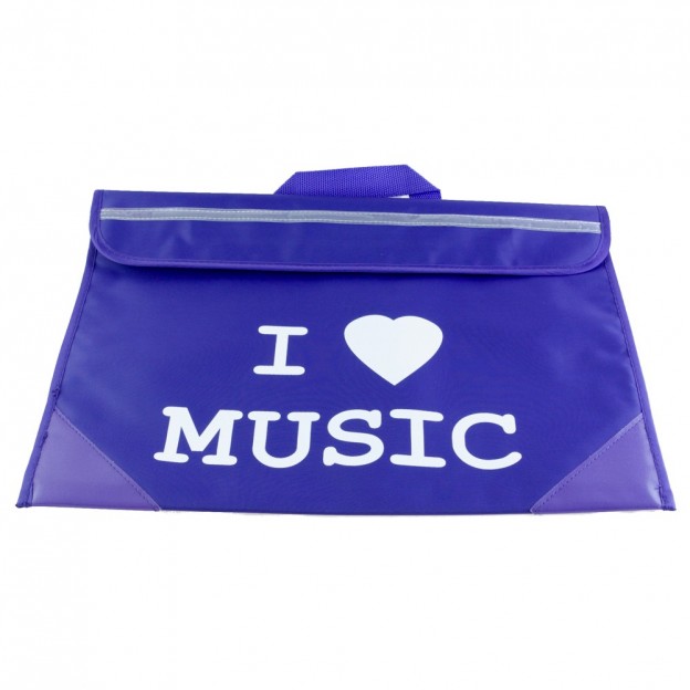 "I love music" purple bag