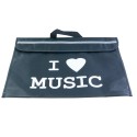 Pochette noire "I love music"