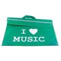 "I love music" green bag