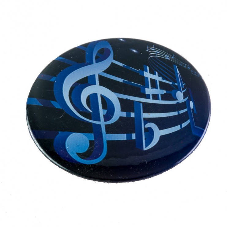 Chapa azul pentagrama