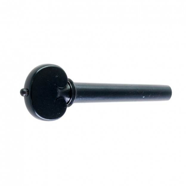 Cheville pour alto en buis, modèle cœur avec pin et collerette noirs