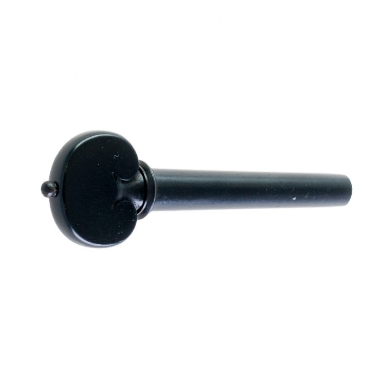 Cheville pour alto en buis, modèle cœur avec pin et collerette noirs