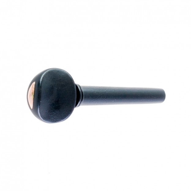 Ebony violin peg, Swiss model with golden cap