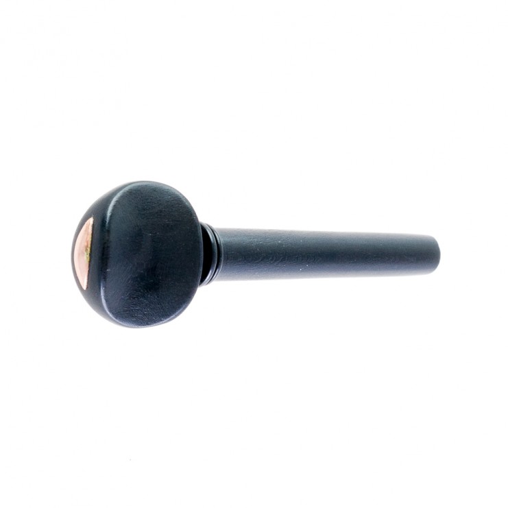 Ebony violin peg, Swiss model with golden cap