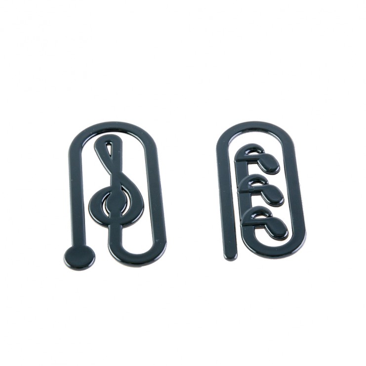Set clip corcheas y clave de sol negros