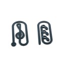Set clip corcheas y clave de sol negros